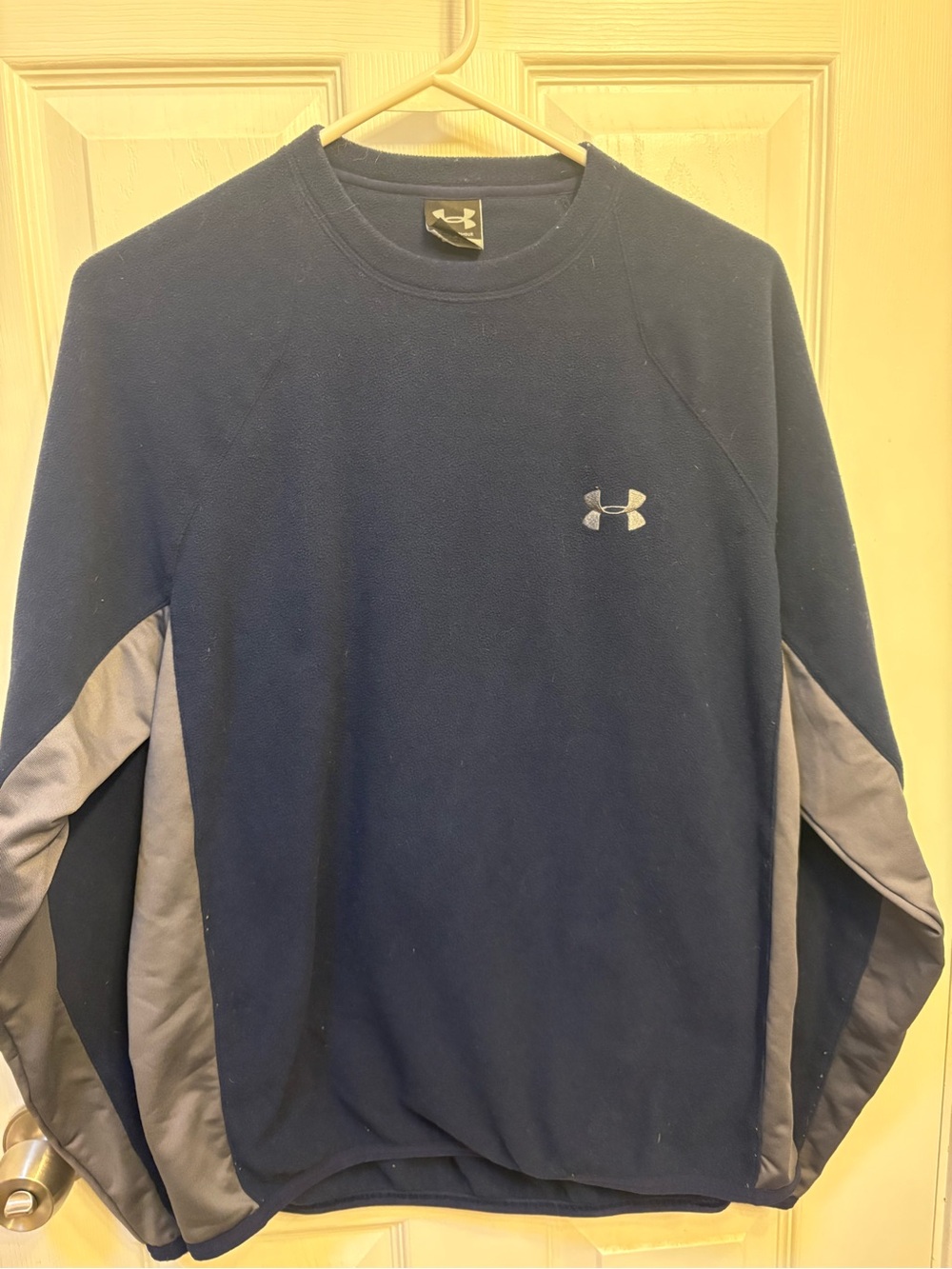 Under Armour Men’s Navy Crewneck with Gray Contrast Panels